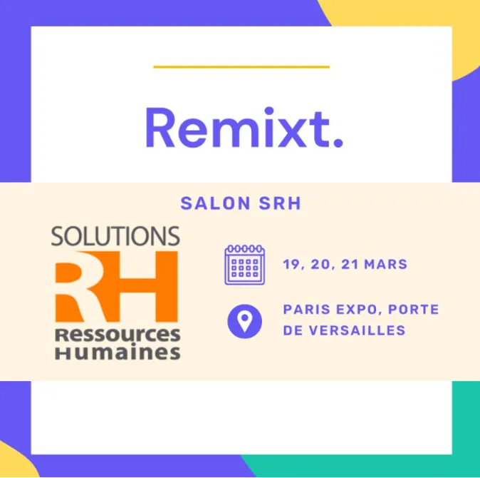 Visuel Linkedin Remixt sera au Salon Solutions RH 2024