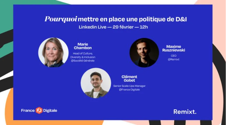 Visuel Linkedin conférence "Pourquoi mettre en place une politique de D&I"