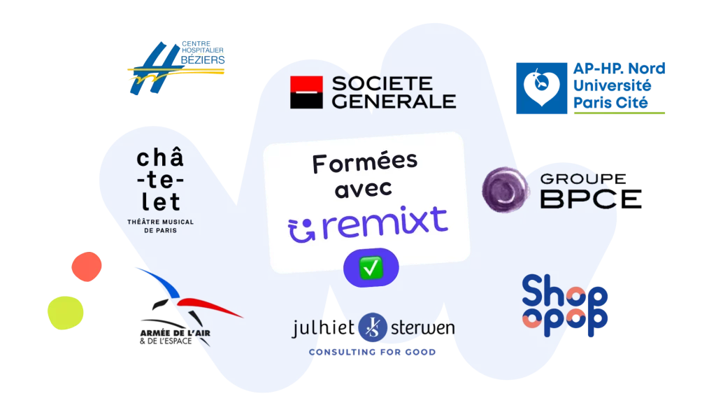 Logos clients formés par Remixt